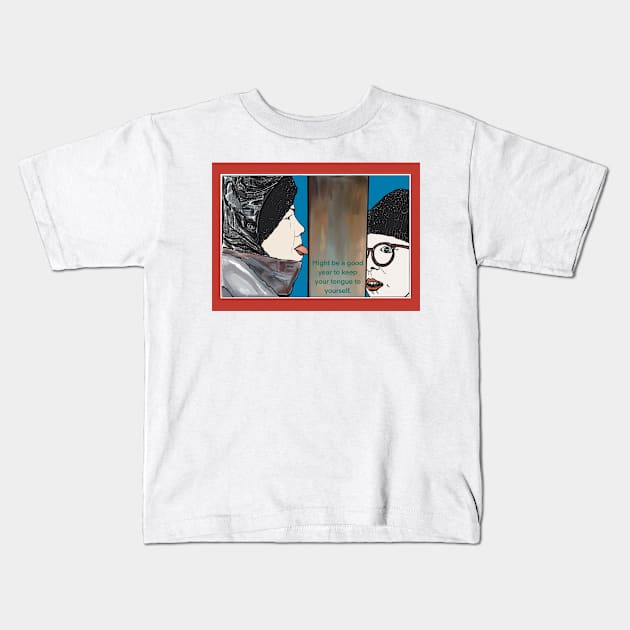 Xmas story Kids T-Shirt by asiddesign